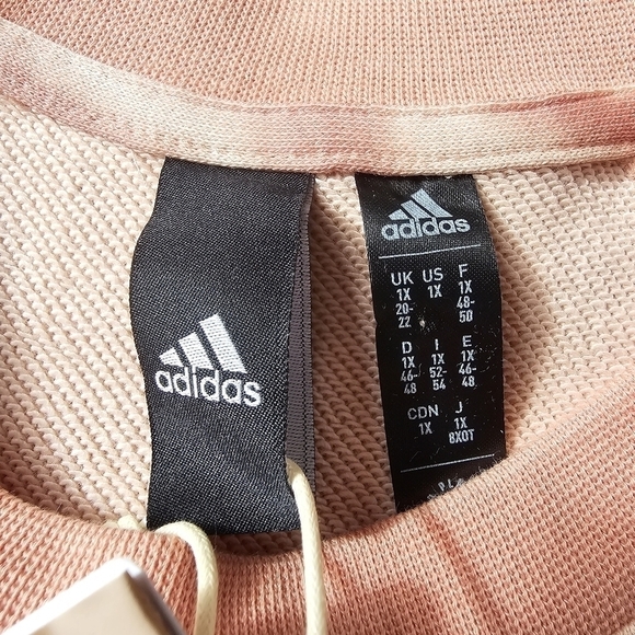 NWT Adidas x 11 Honoré Sweatshirt, Oversized, Halo Blush, 1X - Picture 14 of 16
